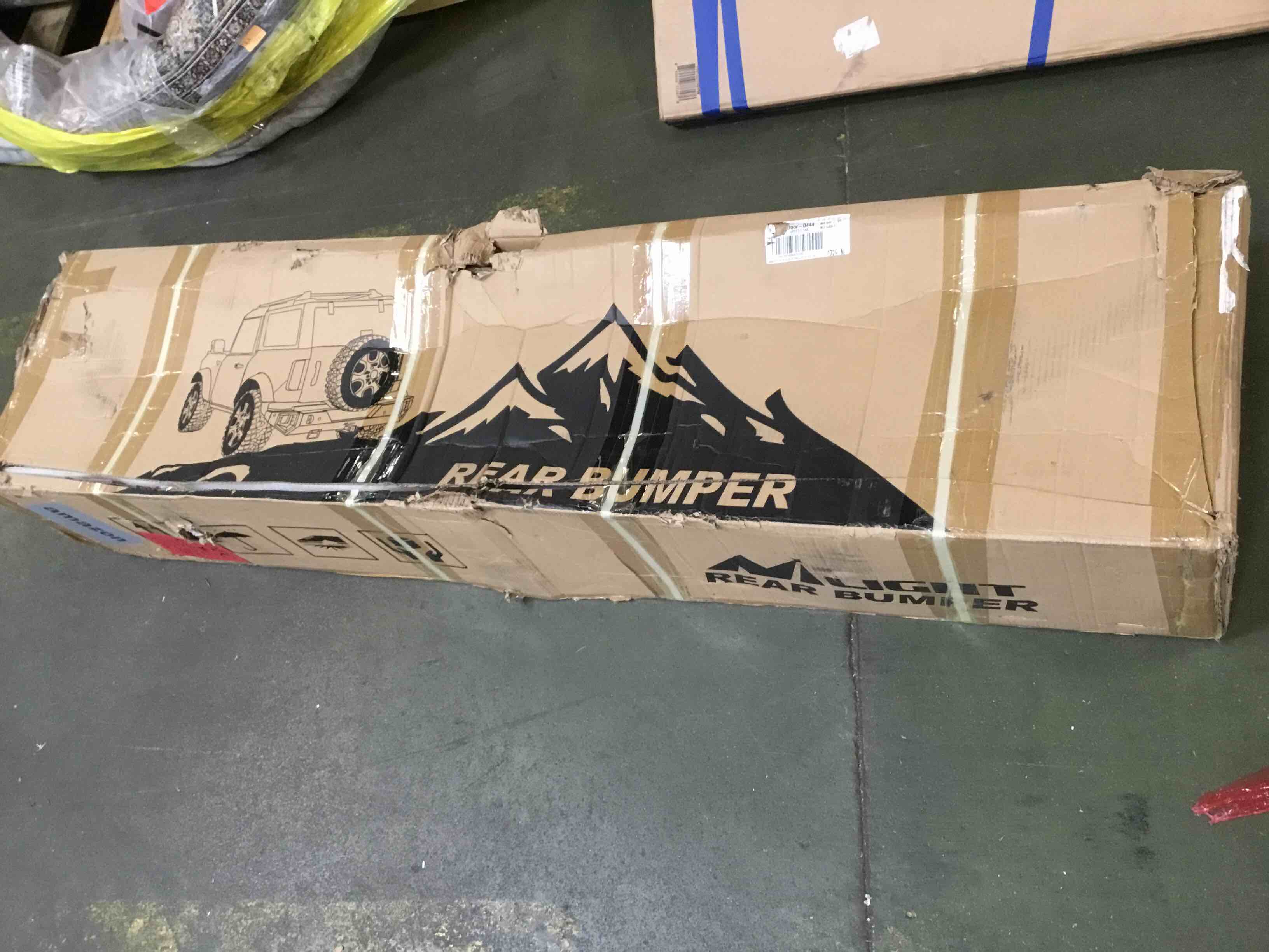 Nilight Rear Bumper Compatible for 2021 2022 2023 2024 Ford Bronco,Rock Crawler Bumper with Hitch Receiver & 2X Upgraded 18W Flood LED Work Light Wire hole,2 years Warranty