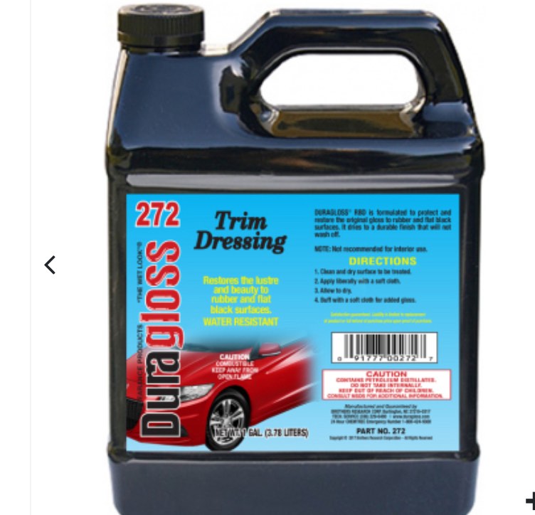Duragloss RBD (Rubber & Flat Black Dressing) 1 gallon 