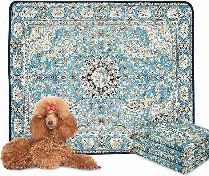 Qeils Washable Pee Pads for Dogs Reusable Puppy Pads 36"x41" Super Absorbent Leakproof Dog Training Pads, Non-Slip Potty Pads for Floor, Crate, Couch, Whelping Pads Litter Mat Pet Supplies