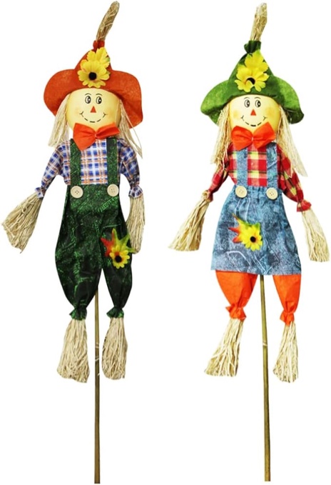 AIPINQI Scarecrow Fall Decor, Fall Harvest Scarecrow Decor Halloween Scarecrow Decorations for Garden, Home, School, Yard, Porch Birds Away Decor, Thanksgiving Decor (1M Scarecrow)