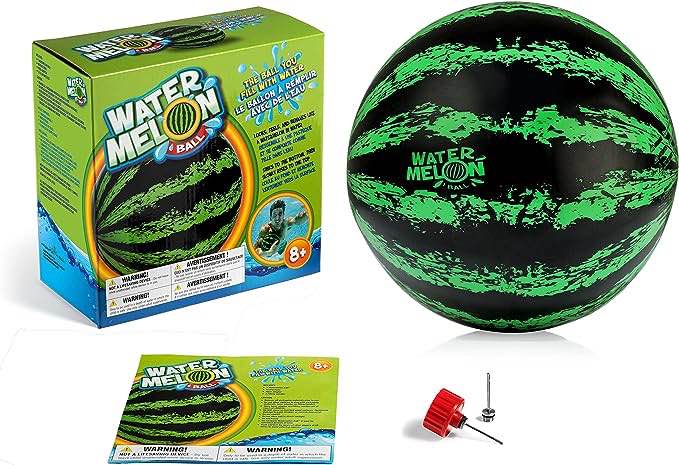 Watermelon Ball The Original Pool Toys for Kids Ages 8-12 - 9 Inch Pool Ball for Teens, Adults, Family - Pool Games, Pool Toys, Fun Swimming Pool Games, Water Football, Tag, Diving and Beach Ball Play