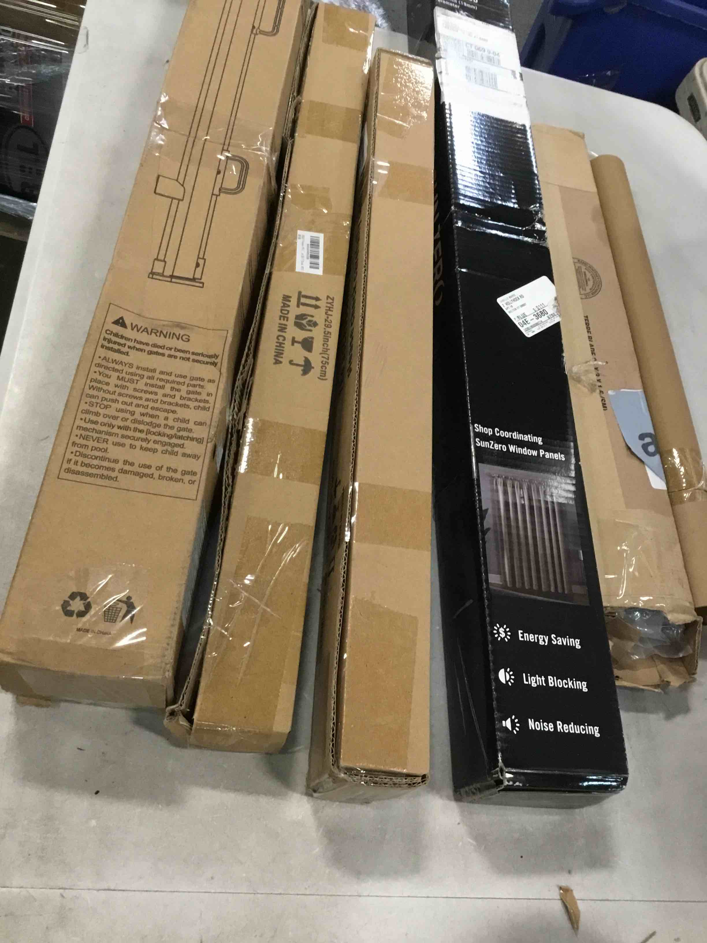 assorted item miscellaneous curtain rod/ retractable gate and more 