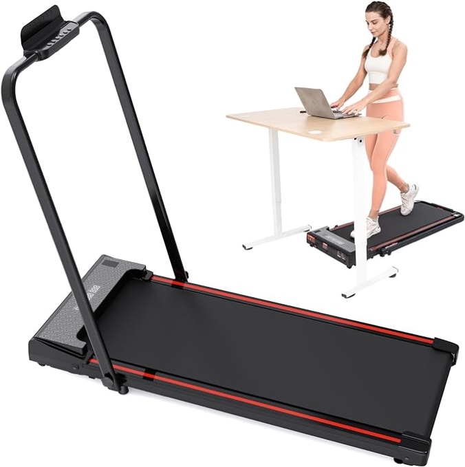 CITYSPORTS Folding Treadmill, Compact Foldable Treadmill, Electric Treadmill 1400W Motorized Running, Folding Treadmill Under Desk Electric Treadmill