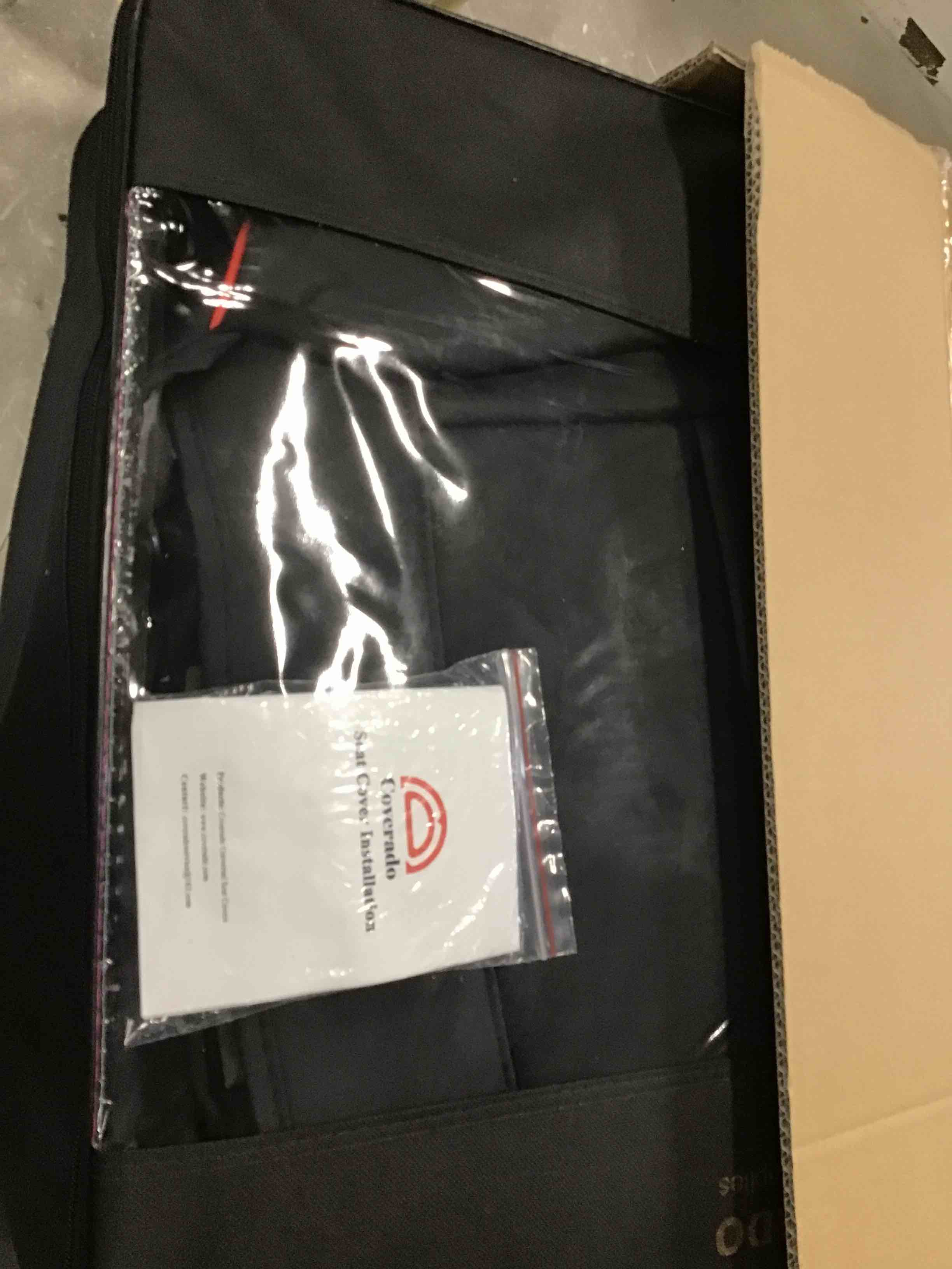 Coverado Seat Covers, Car Seat Covers Front Seats, Black Car Seat Cover, Waterproof Car Seat Covers, Seat Cushion, Front Car Seat Covers Leatherette Car Seat Protector Universal Fit Most Cars Red Line