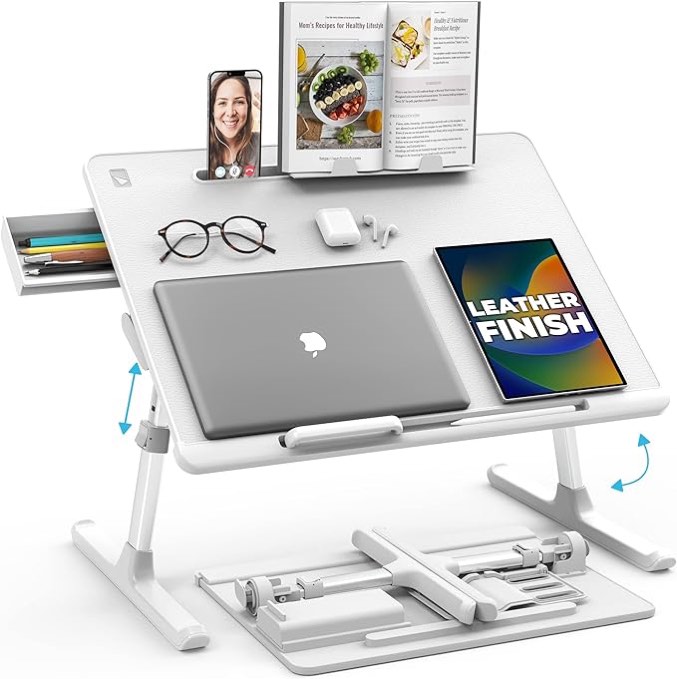 Cooper Desk PRO Adjustable Laptop Table, Bed Desk for Laptop, Desk for Bed, Lap Desk for Laptop, Adjustable Lap Desk for Bed, Portable Desk, Laptop Stand for Bed Floor Desk