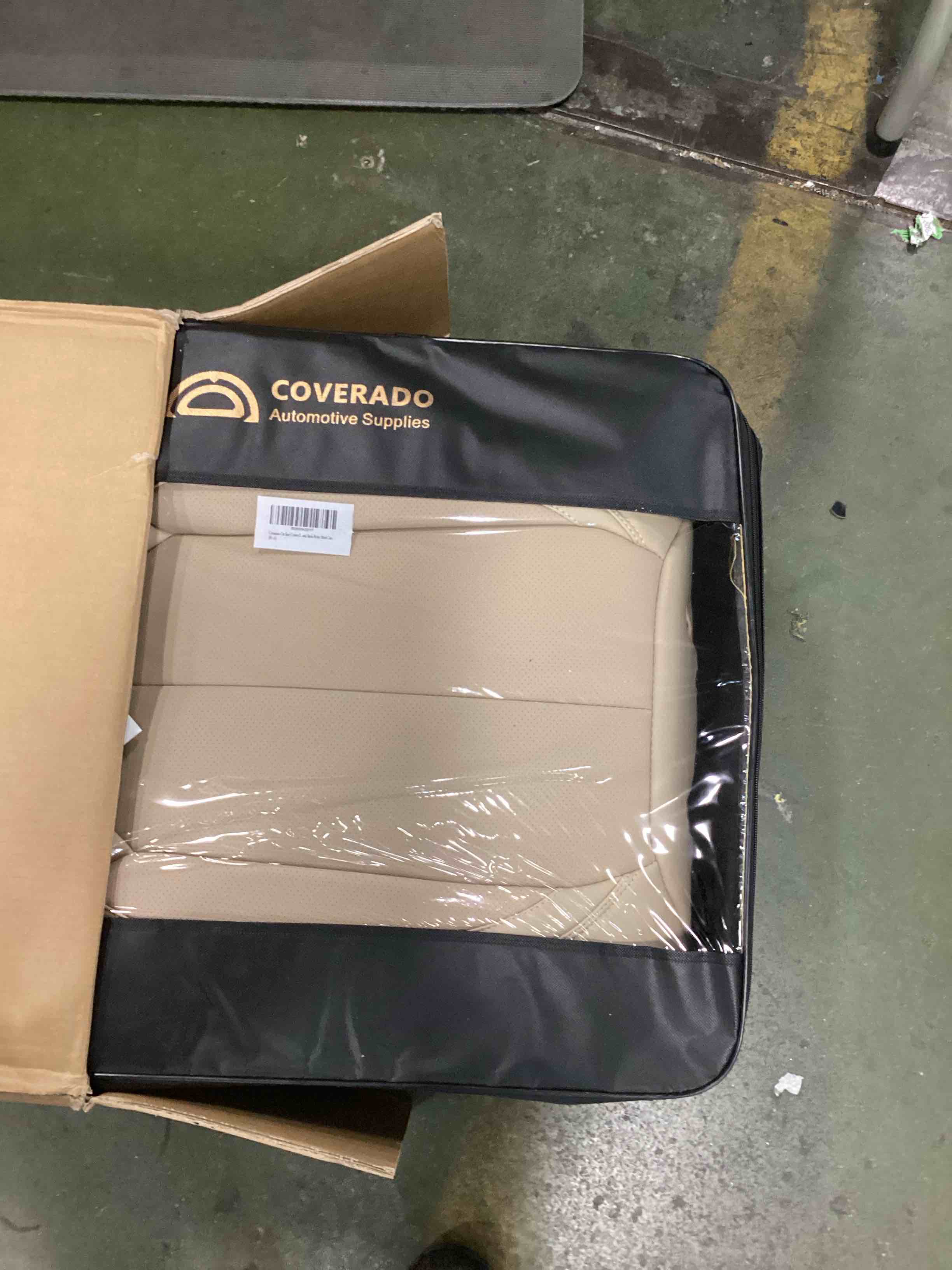 Coverado Front and Rear Seat Covers 5 Pieces, Universal Seat Covers for Cars, Waterproof NAPPA Leather Car Seat Protectors Full Set, Universal Auto Interior Fit for Most Sedans SUV Pick-up Truck Beige Beige Full Set