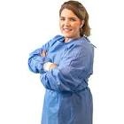Medline Sterile Non-Reinforced Eclipse Surgical Gowns, Large, Blue (Pack of 30)