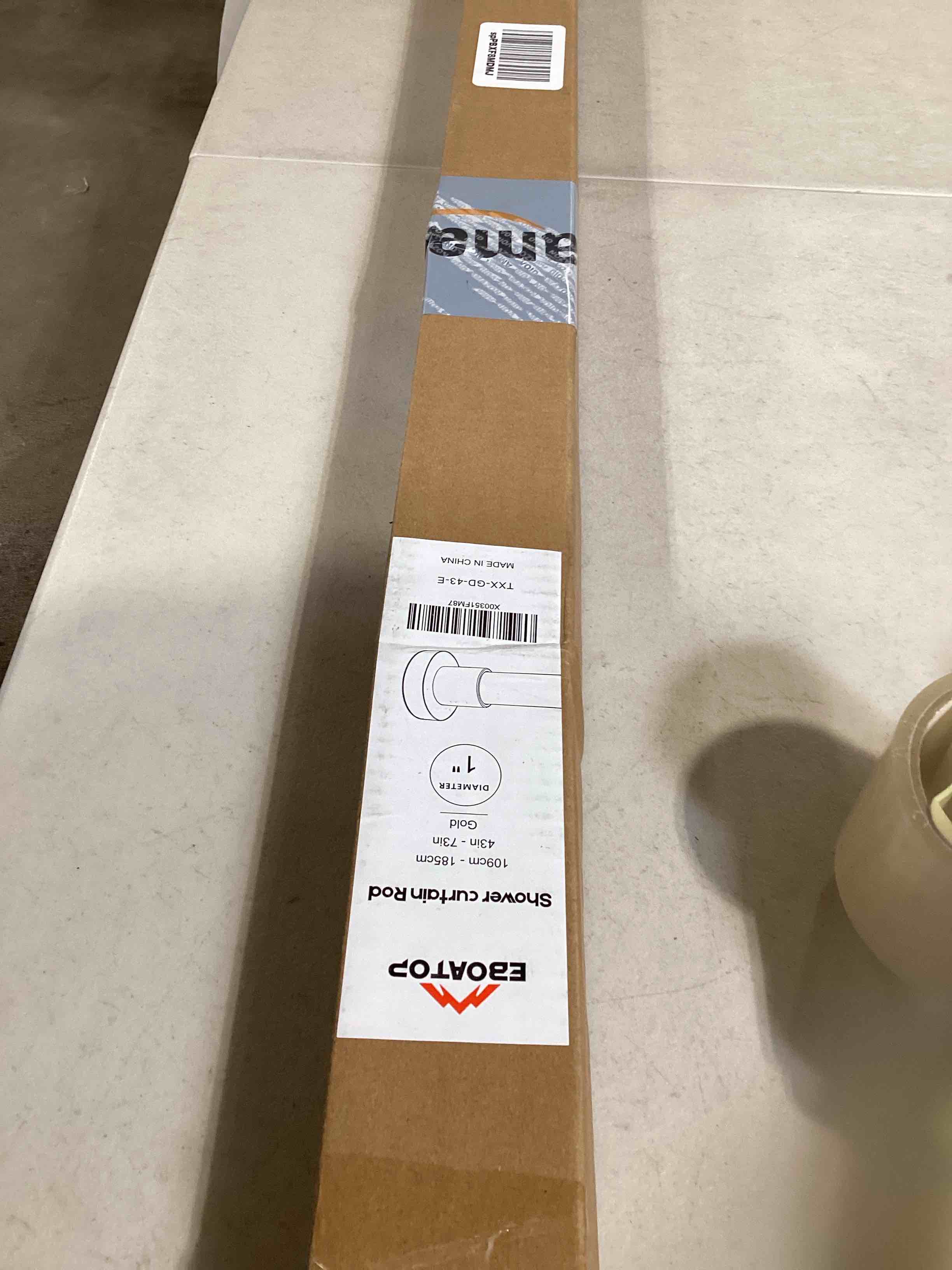 EBOATOP Shower Curtain Rod Tension- Never Rust No Drill Non-Slip Spring Tension Shower Rod, 43-73 inches Metal Steel, Gold 43-73Inches Gold