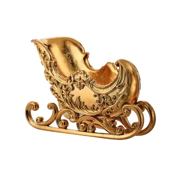 (BROKE) 15" Resin Scroll Sleigh