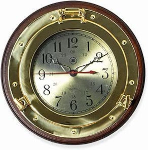 (GLASS FACE BROKEN) Porthole 8" Wall Clock