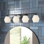 ((INCOMPLETE GLASS ONLY 1)) Athyna 4 - Light Dimmable Vanity Light