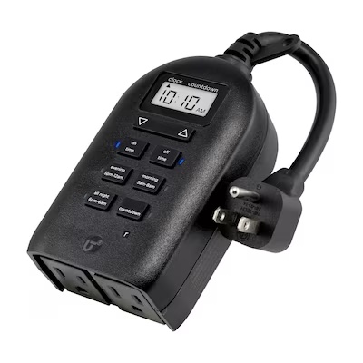 Utilitech 15-Amps 120-volt Outdoor 2-Outlet Programmable Countdown Digital Lighting 5474523
