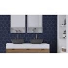 10.1'' W x 11.6'' L Hexagon Stone Composite Peel and Stick Mosaic Tile