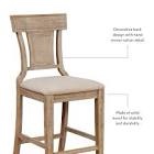 Shamir Solid Wood Upholstered Bar & Counter Stool