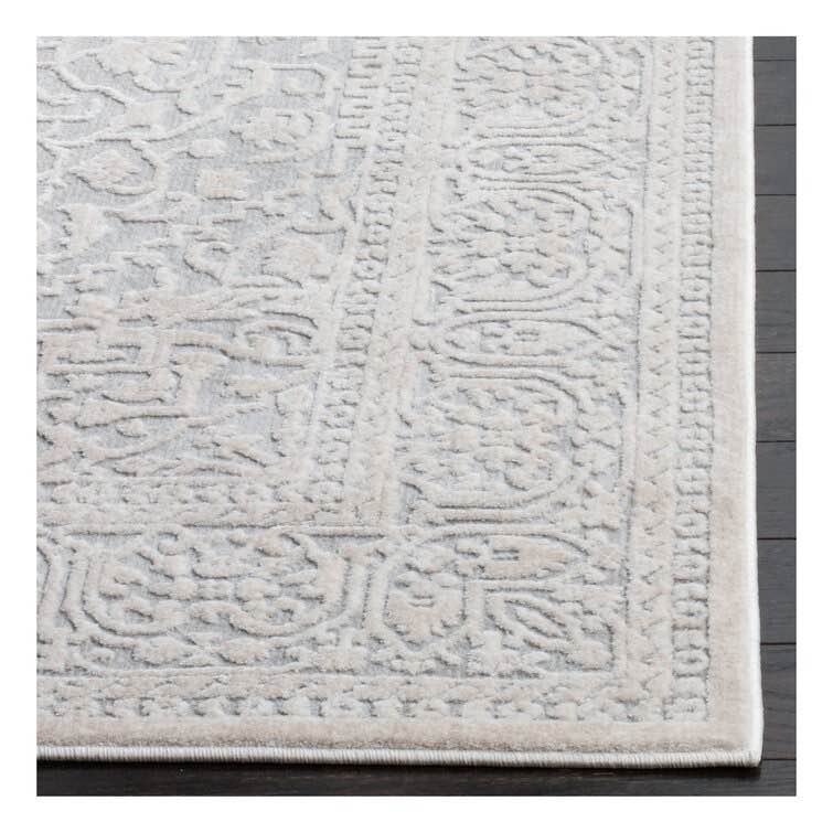 Calidia Floral Light Gray/Cream Area Rug