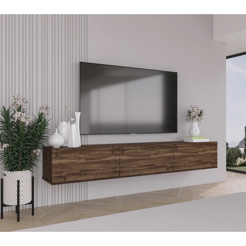 Latinya Floating TV Stand  Wall-Mounted Media Console 70.8'' W Storage Credenza