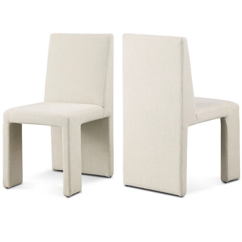 Ivenita Linen Textured Fabric Dining Chair