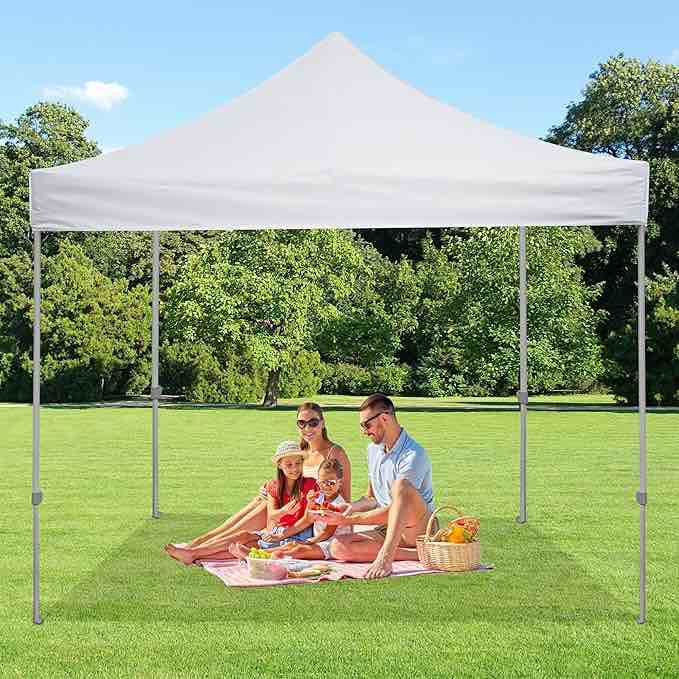 (Incomplete) 10X10 Simple Push Straight Leg Canopy Top Shade, Canopy Frame