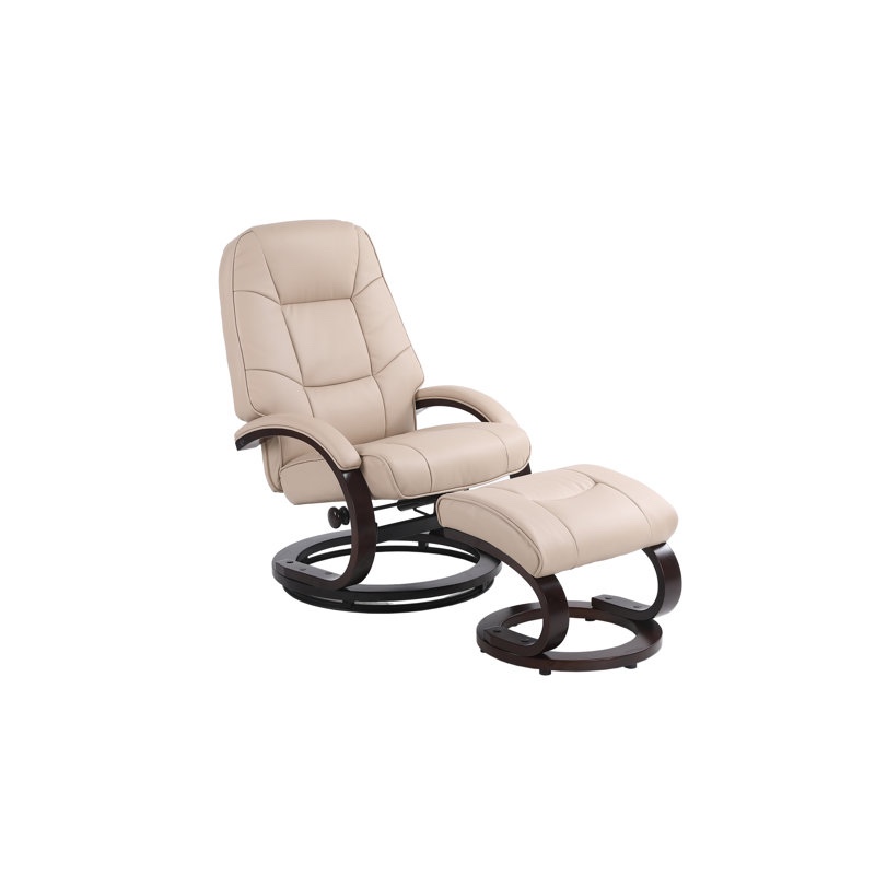 Klimek 26" Wide Faux Leather Swivel Ergonomic Recliner with Ottoman