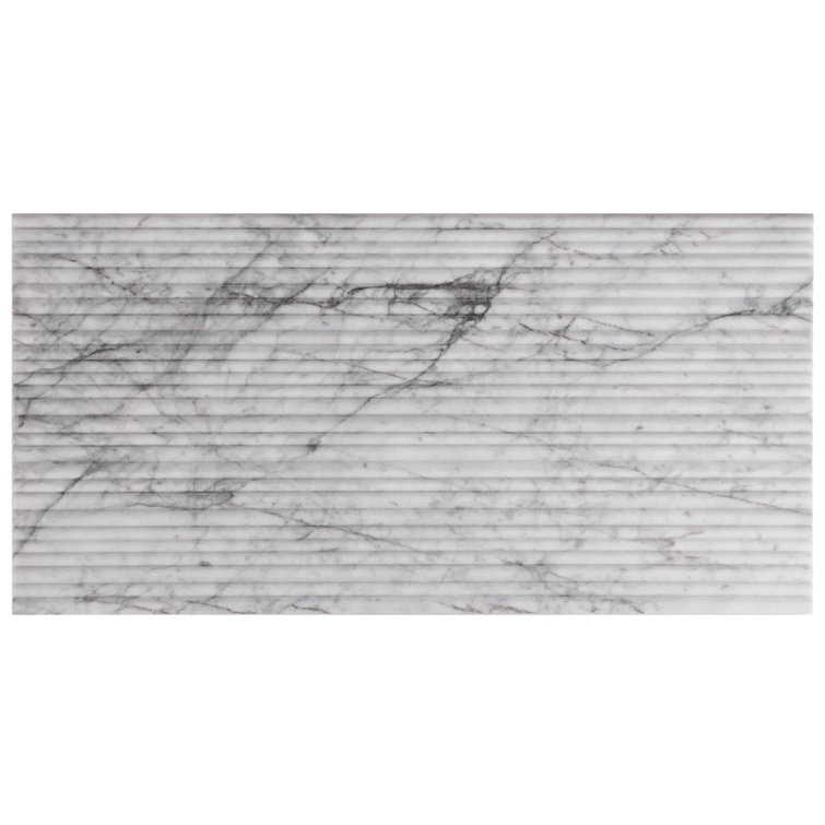 Strata 12'' W x 24'' L Marble Singular Tile