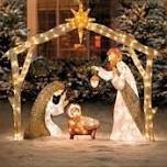 Christmas Nativity Scene Yard Decoration Light Display
