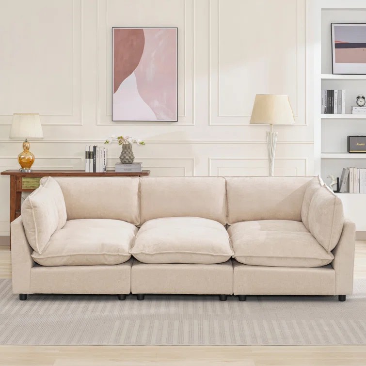 ((INCOMPLETE ONLY PART )) 106.77” W Oversized 6-Seater Modular Sofa