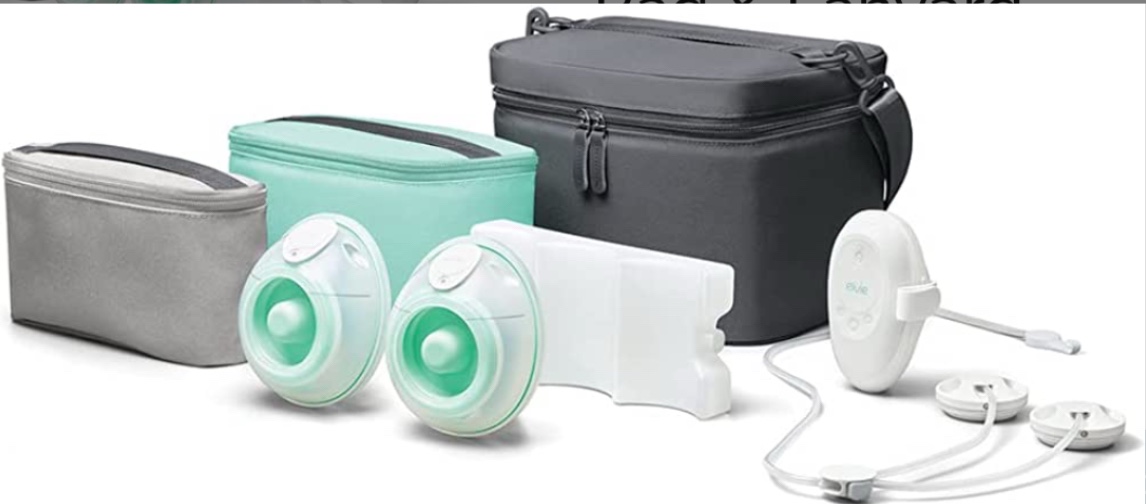 Elvie Stride Plus Breast Pump with 3-in-1 Carry Bag & Lanyard