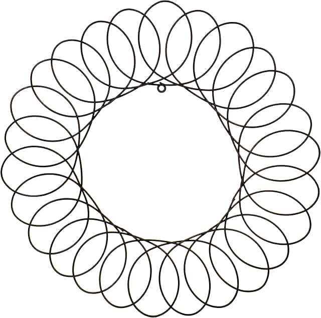 Red Co. Silver Metal Wreath - Wall Mount Christmas Card Holder - 17" Dia