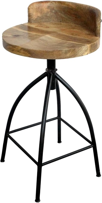 Kohlmeier Industrial Style Counter Height Stool with Adjustable Swivel Seat