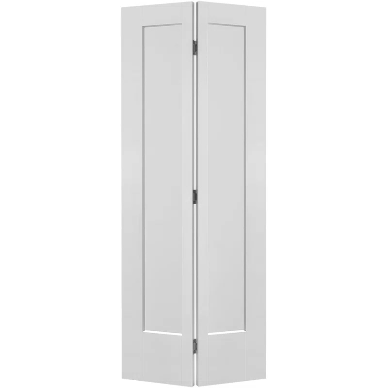(24”wx80h)Paneled Manufactured Wood Primed Lincoln Park Interior Bi-Fold Door