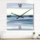 Mint Indigo Dawn I - Farmhouse Wall Clock