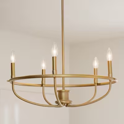  Kichler Bethel 5-Light Bronze Modern/Contemporary Chandelier