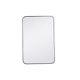 Filleted Corner Wall Mounted Mirror, Bathroom Mirror, Vanity Wall Mirror With Aluminum Frame
