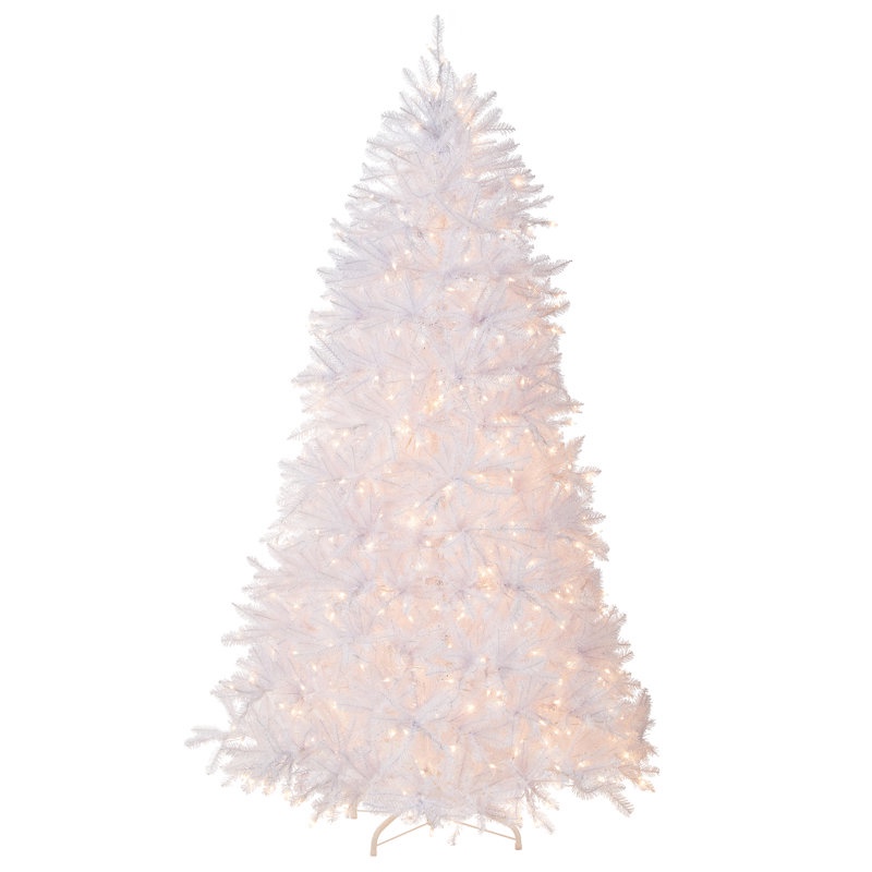 Dunhill Fir White Tree with Clear Lights- used