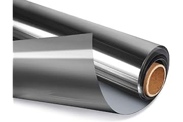 One Way Window Film Privacy: Window Tinting Film Reflective Mirror Window Film Daytime Privacy Sun Blocking Heat Control Anti UV Non-Adhesive Static Cling for Home Office,29.5 Inch X 6.5 Feet