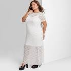 Women's Short Sleeve Maxi Dress - Wild Fable™ White Lace S