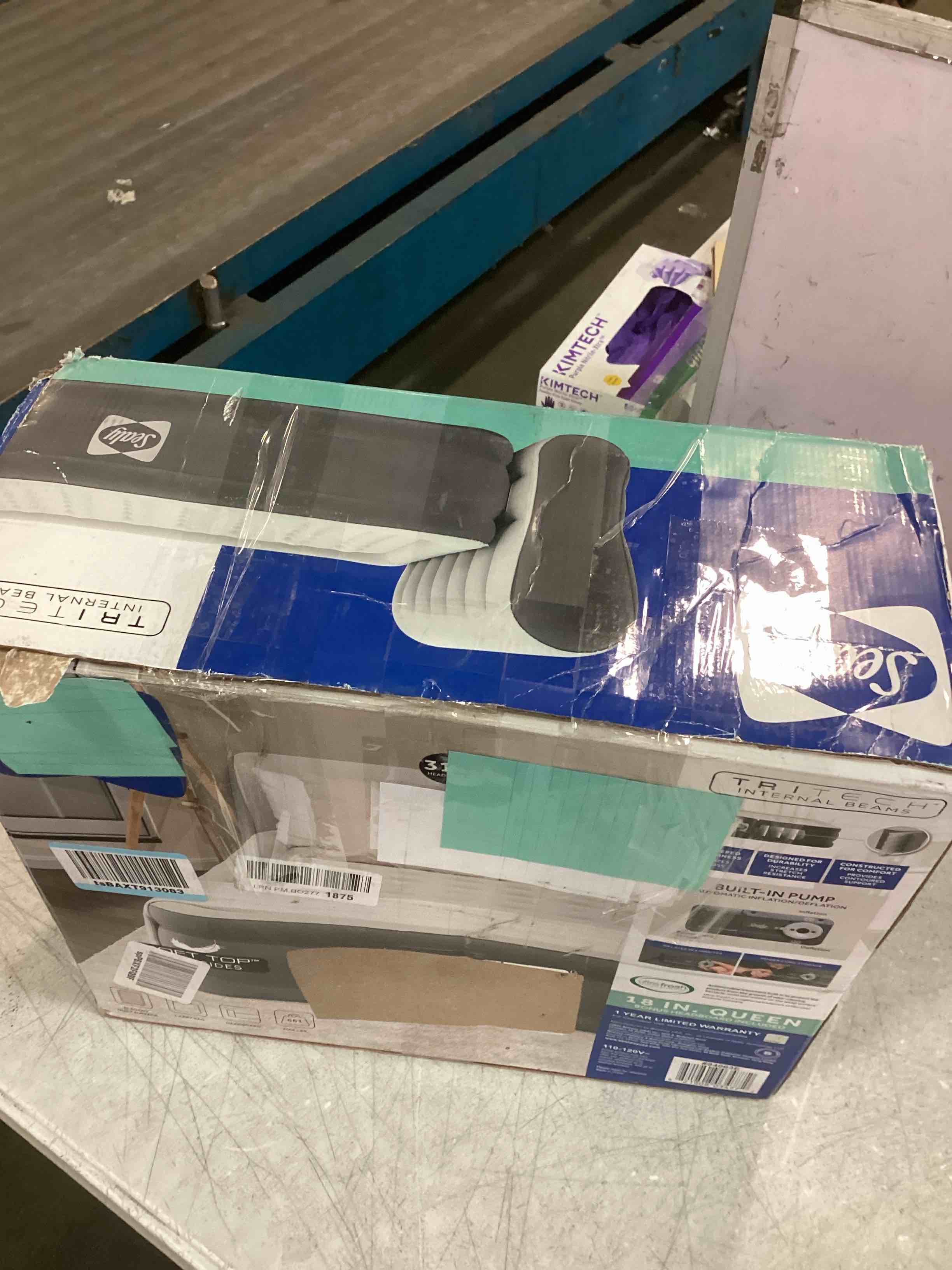 Sealy Tritech Airbed Queen 31" Headboard Builtin AC Pump