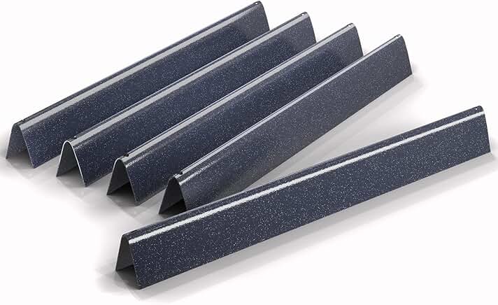 QuliMetal 7536 7537 22.5" Flavor Bars for Weber Spirit 300 Series(Side Control Panel), Spirit 700, Genesis Silver Gold Platinum B/C, Weber 900 Grills, Porcelain Steel Heat Plates for Weber 65903 Porcelain Steel Fits Spirit 300 With Side Knobs