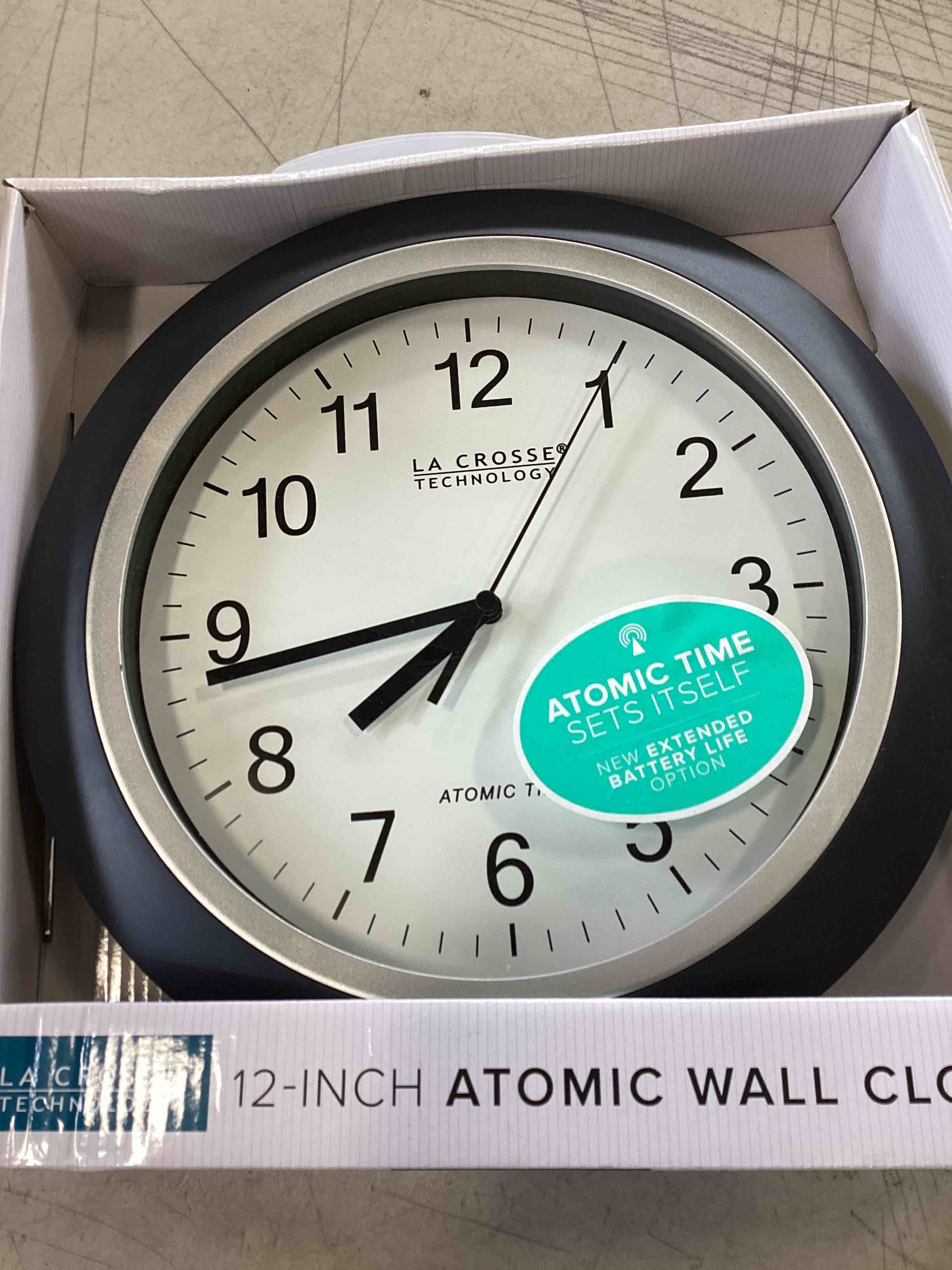 La Crosse Technology WT3129B 12 Inch Atomic Analog Wall Clock, Pack of