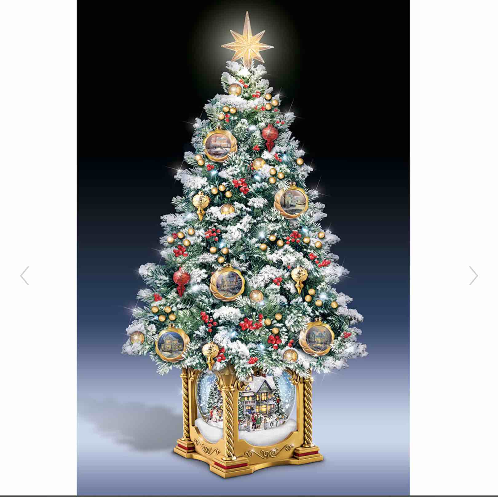 The Thomas Kinkade Snow Globe Tabletop Tree