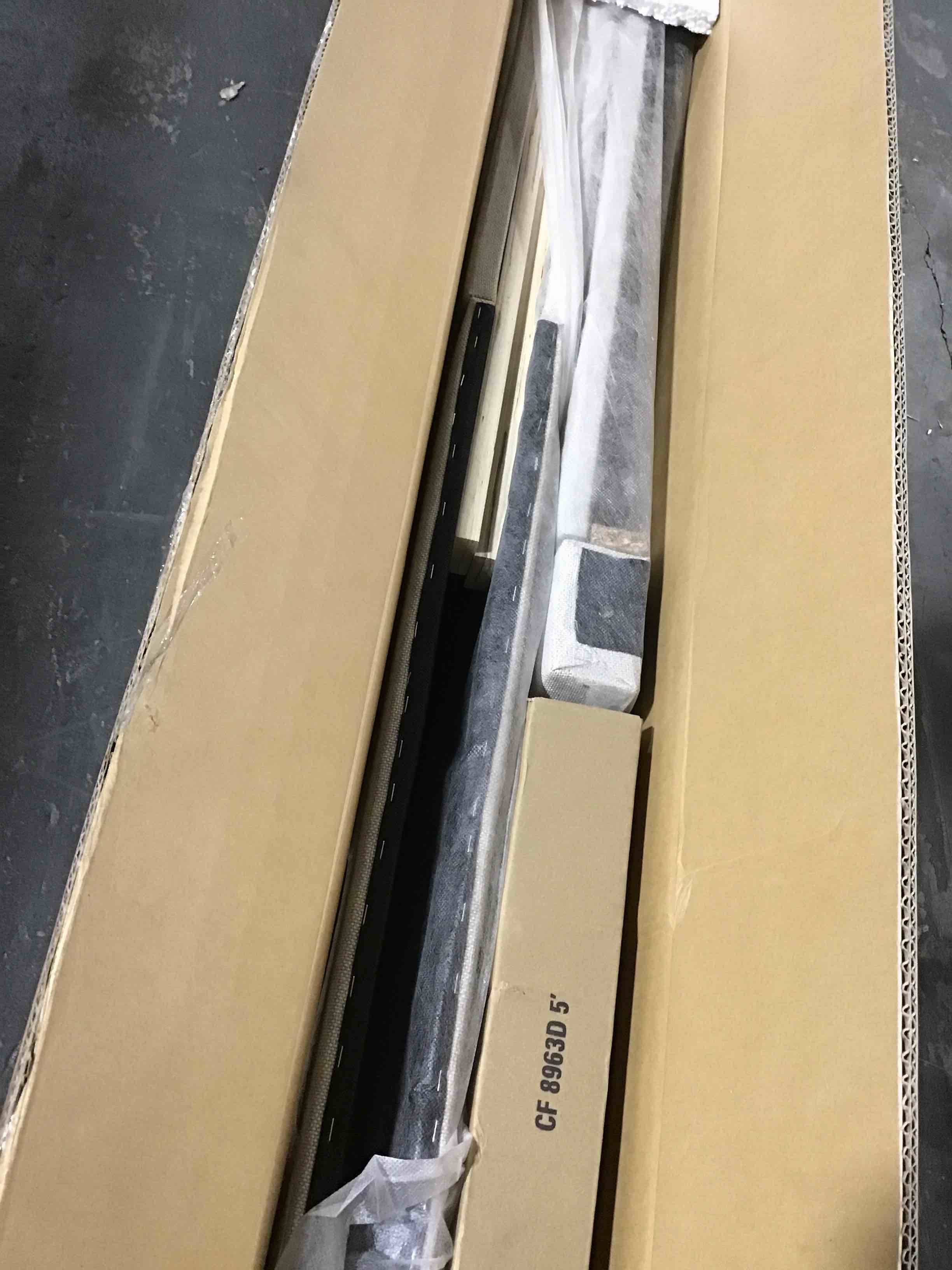 DG Casa Bardy Upholstered Panel Bed Frame - Queen Size Platform Bed with Headboard - Diamond Button Tufted Nailhead Trim Wingback Headboard with Storage - Queen Bed Frame in Beige Fabric  (Beige) (Incomplete Box 2/3 )