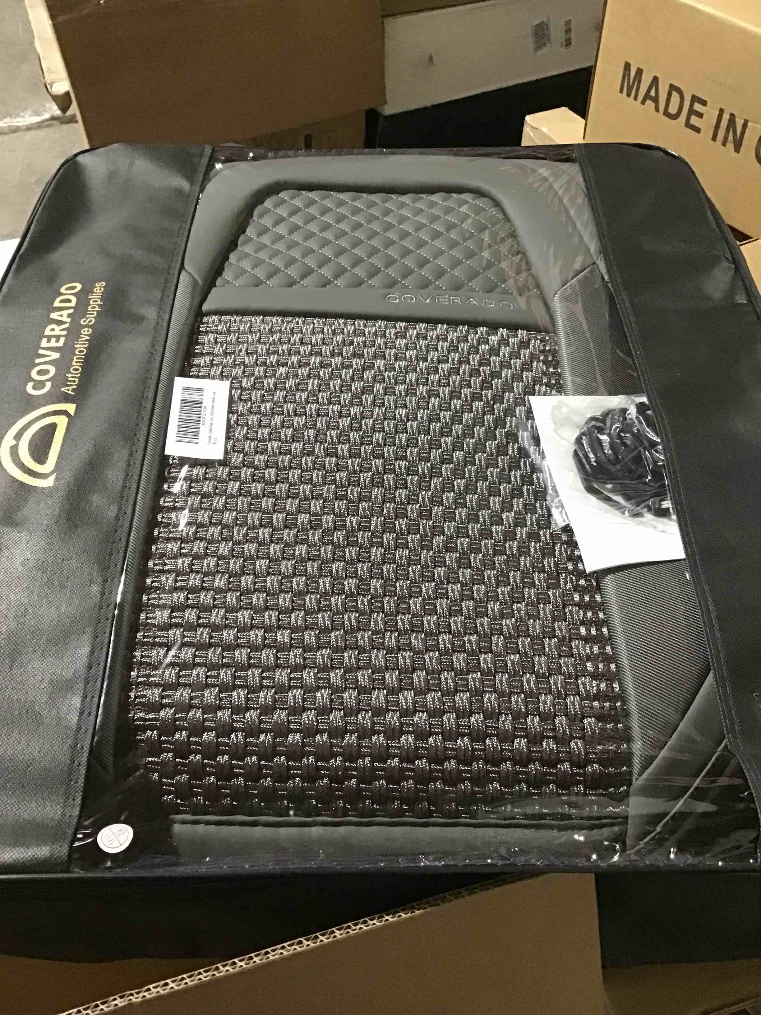 Coverado Leather Seat Covers Front, 2-Pack Universal Seat Covers for Cars, Waterproof Luxury Leatherette Seat Cushions, Auto Car Seats Protectors, Driver Seat Covers Fit for Most Vehicles-Gray