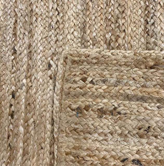 Rectangle Area Rug, Natural, Handmade Farmhouse Jute Rug, Ideal for High Traffic Areas in Living Room and Bedroom 