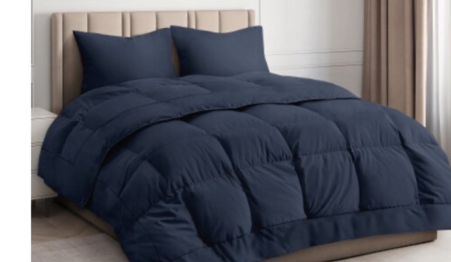 CGK Linens Goose Down Alternative Comforter - California King - Navy Blue