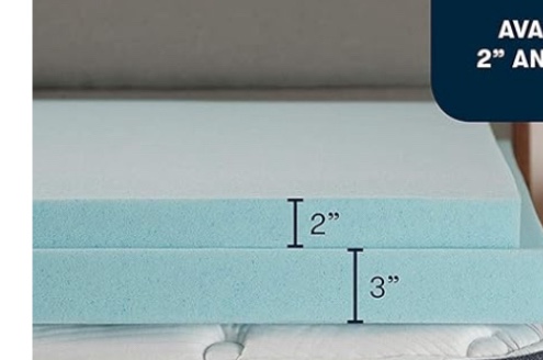 Serta ThermaGel Protector de colchón de espuma viscoelástica, California King, 3 pulgadas