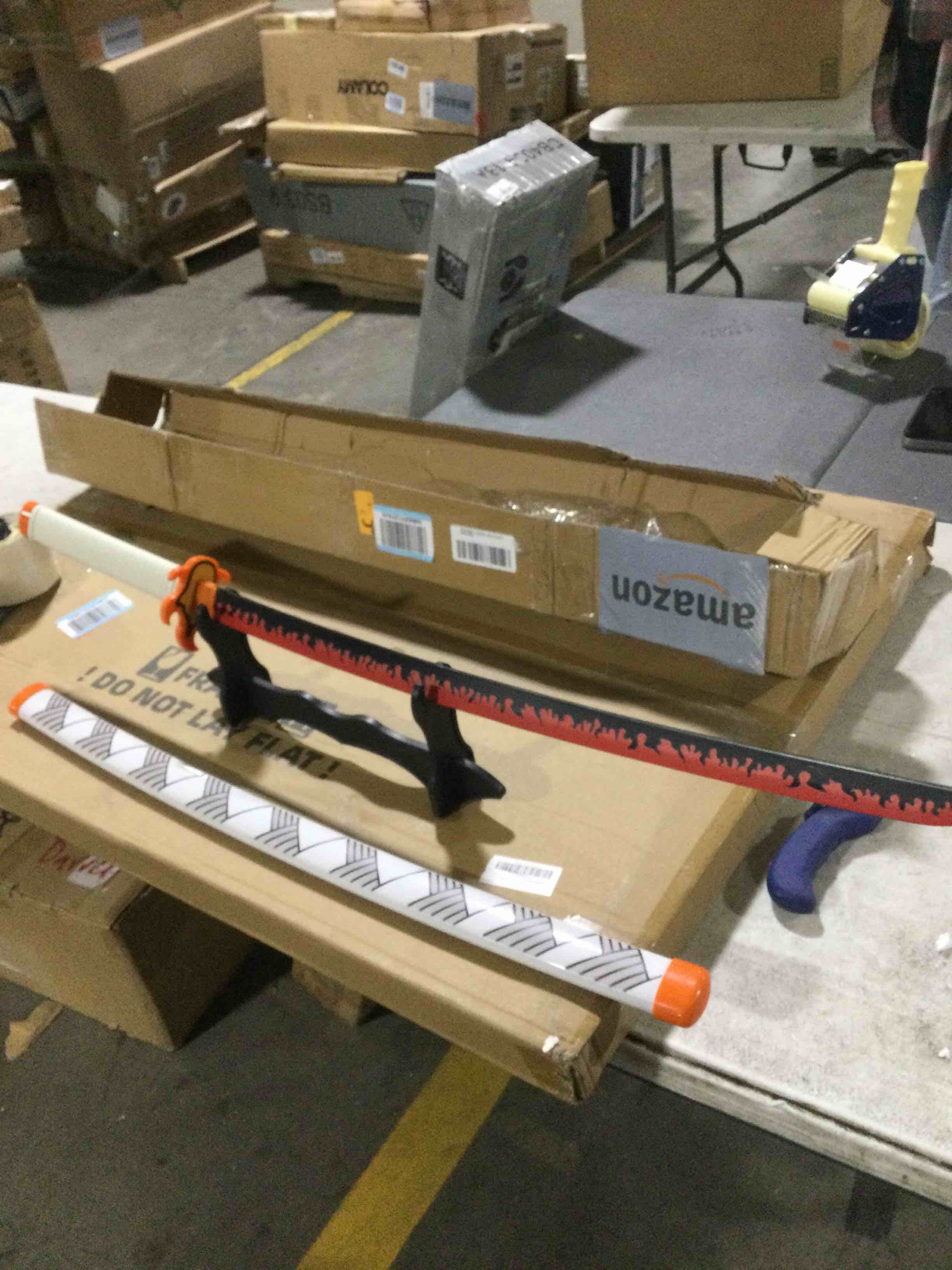 Zisu Demon Slayer Sword, About 41 inches, Hashira Pillars & Protagonist Katana for Cosplay Purpose, Anime Original Texture Red Rengoku