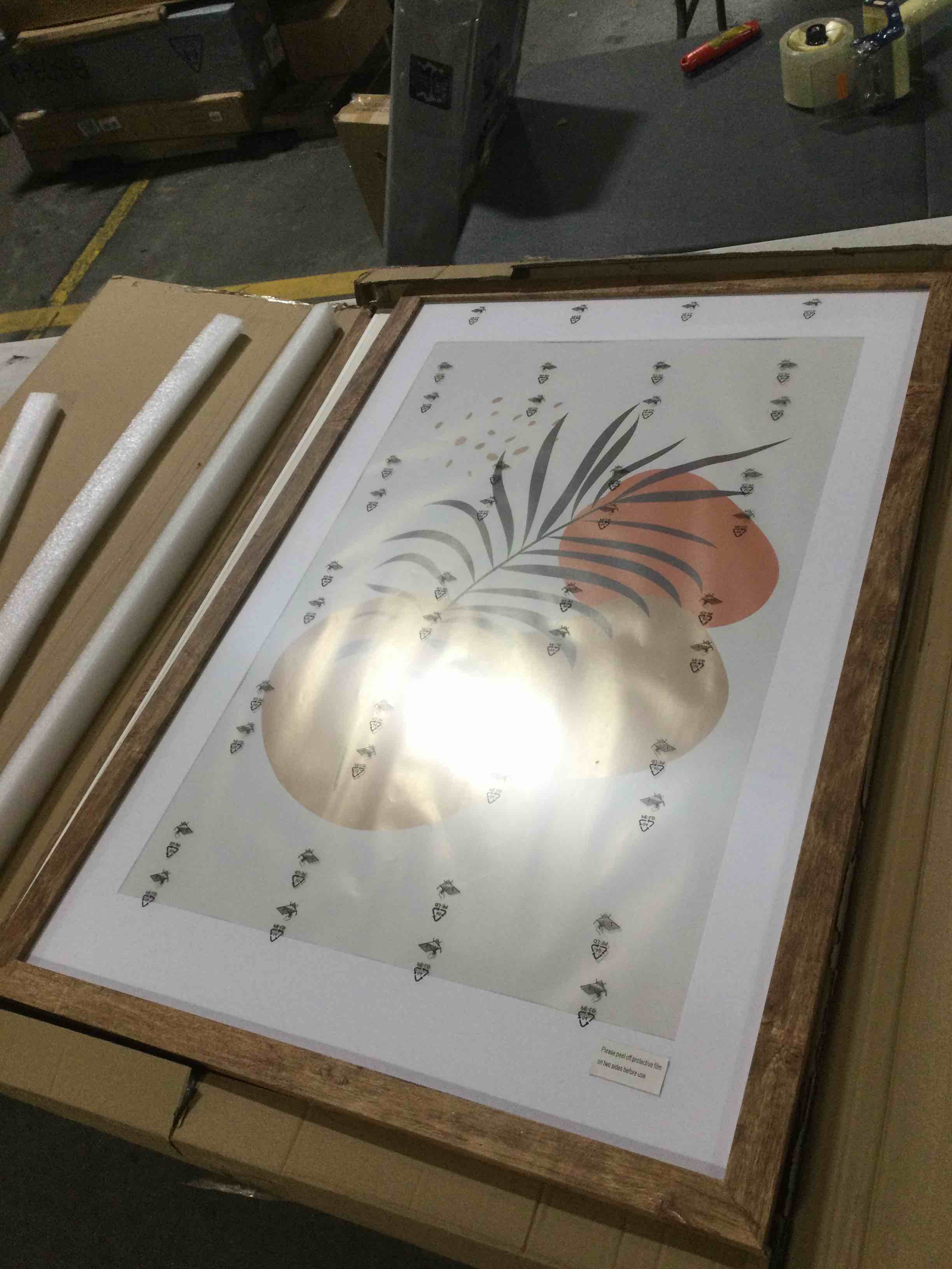 24x36 poster frame Set of 2, Display Pictures 20x30 with Mat or 24 x 36 Without Mat, Wall Gallery Photo or Poster Frames, Rustic Brown