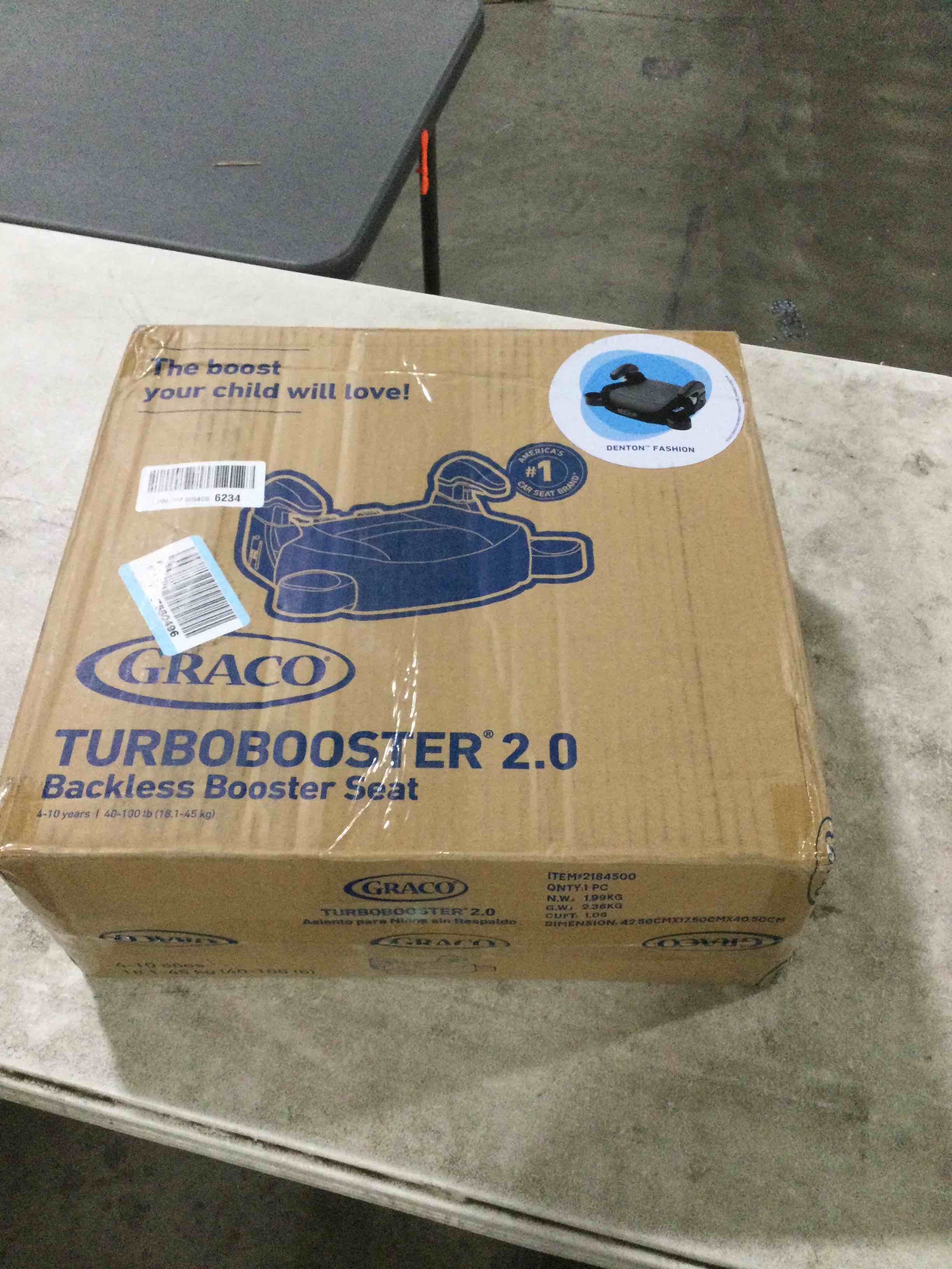 Graco TurboBooster 2.0 Backless Booster Car Seat, Denton