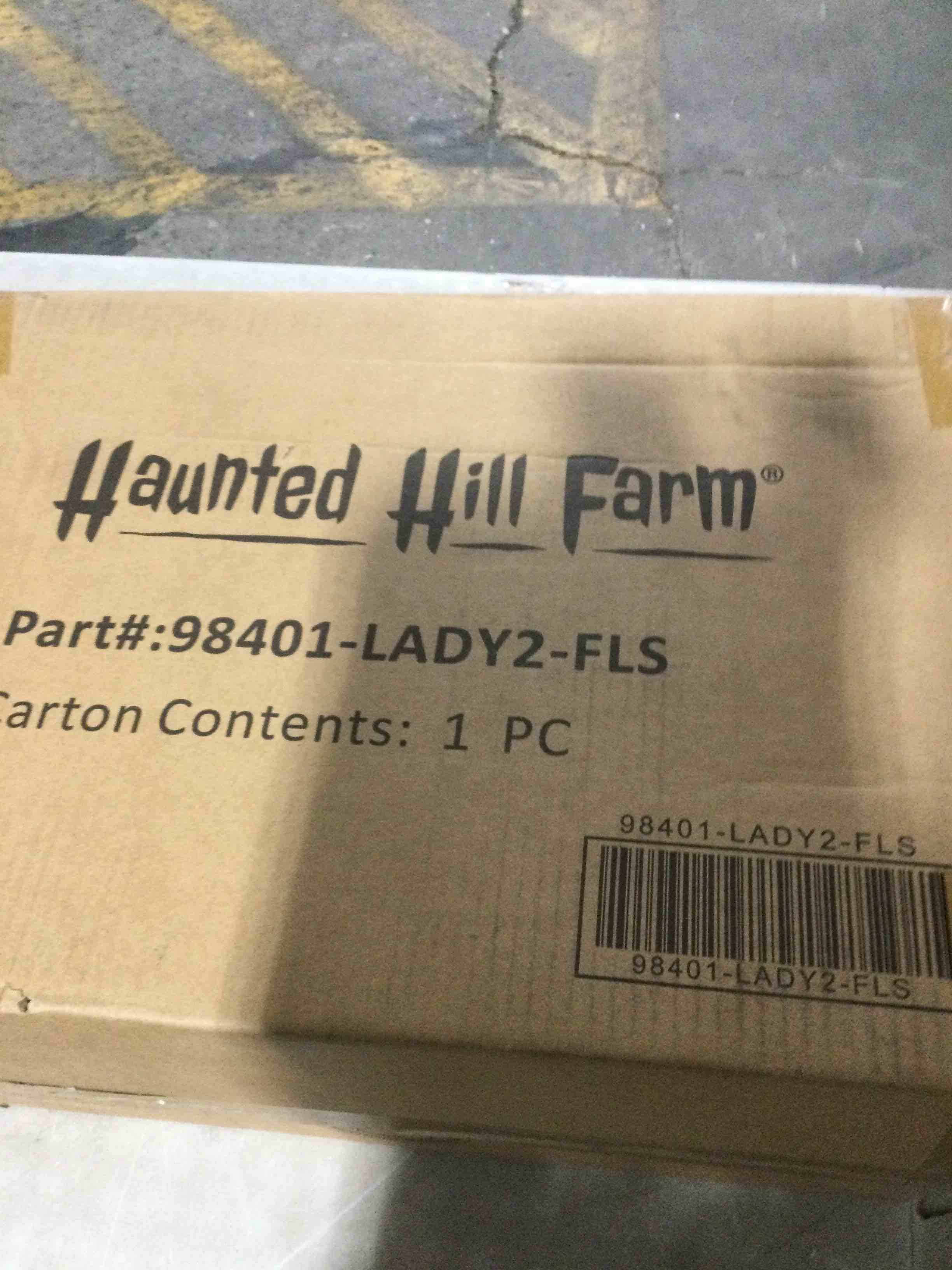 Haunted Hill Farm Life-Size Scary Ghost Bride, Halloween Animatronic with Touch Activated Lights and Sound, Battery Operated Indoor or Covered Outdoor Halloween Decorations, Creepy Halloween Prop