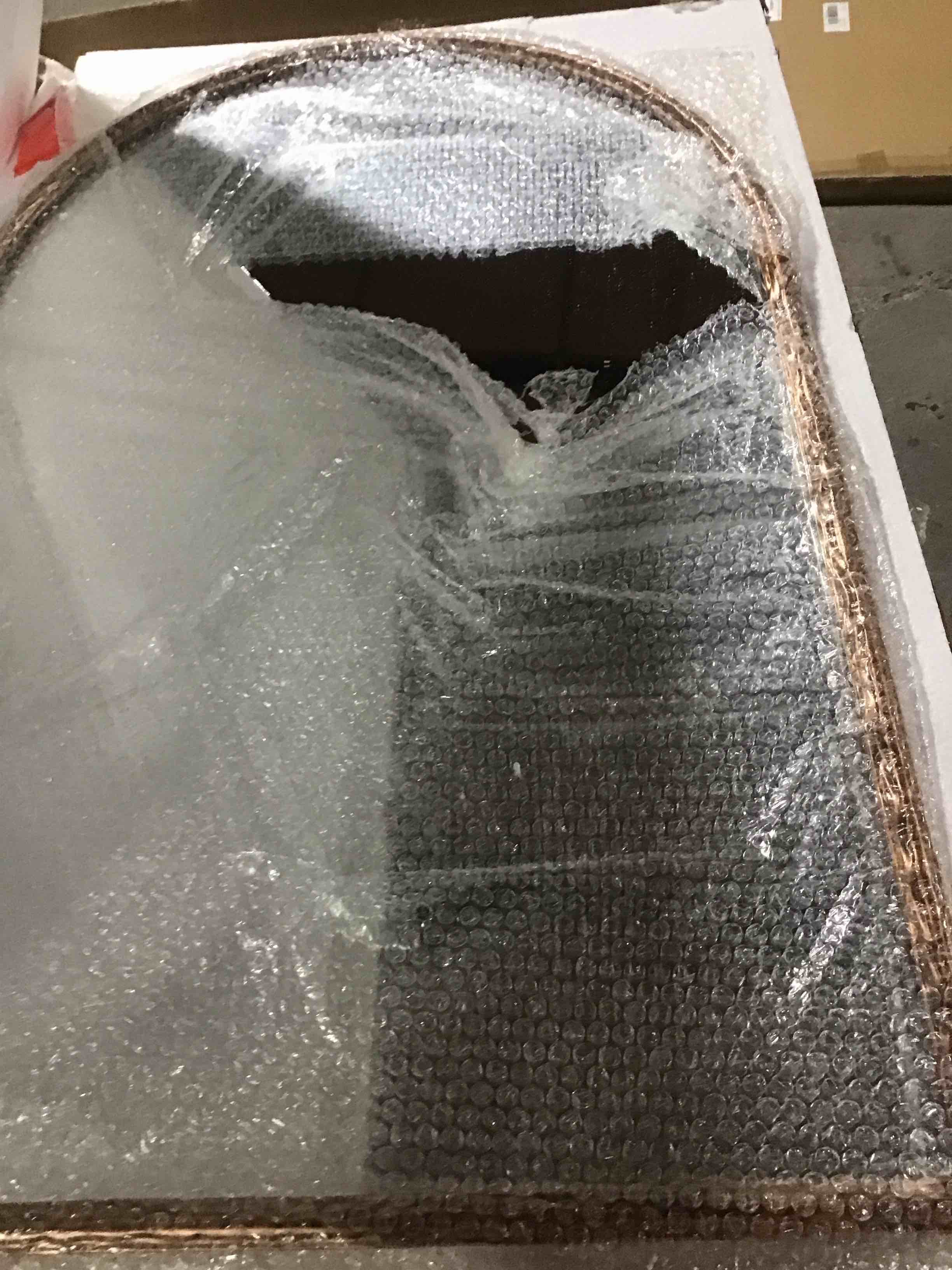 Arched Bathroom Mirror- 24"x36"Antique Copper Color Vintage Metal Framed Accent Mirror, Large Rustic Distressed Wall Mirror Decorative for Bedroom, Living Room,Hallway-Wave Inspired Style Antique Copper(wave Pattern) Arch 24x36